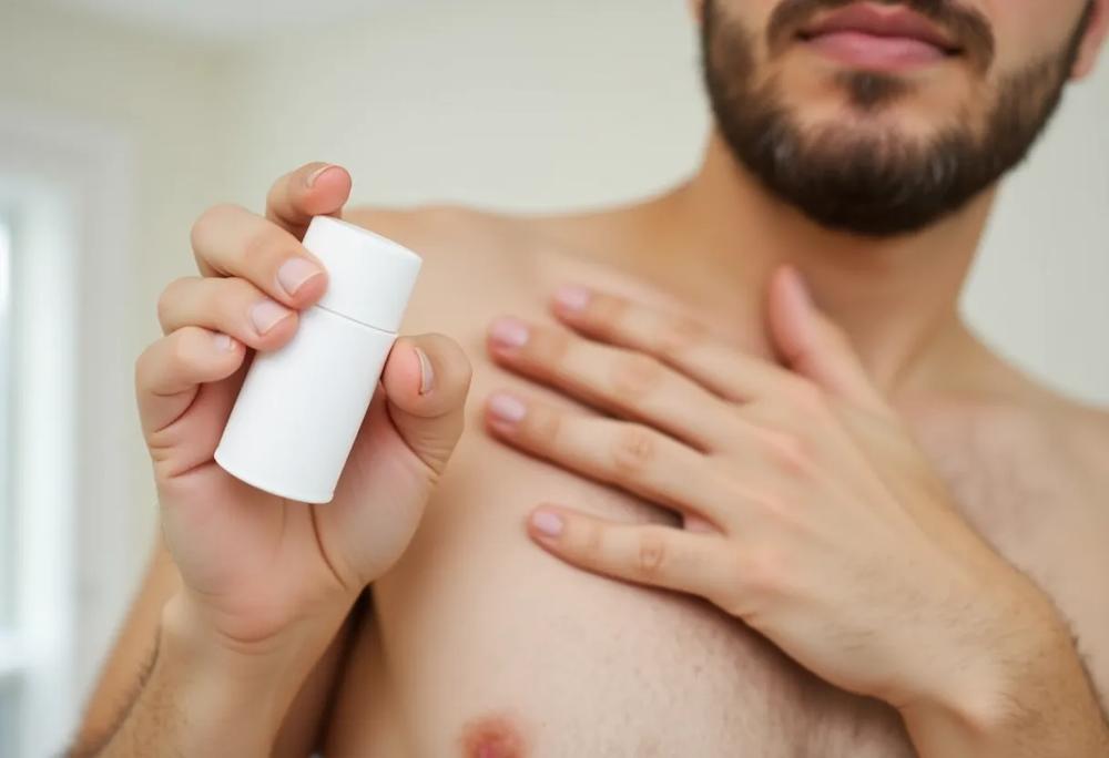 Applying deodorant